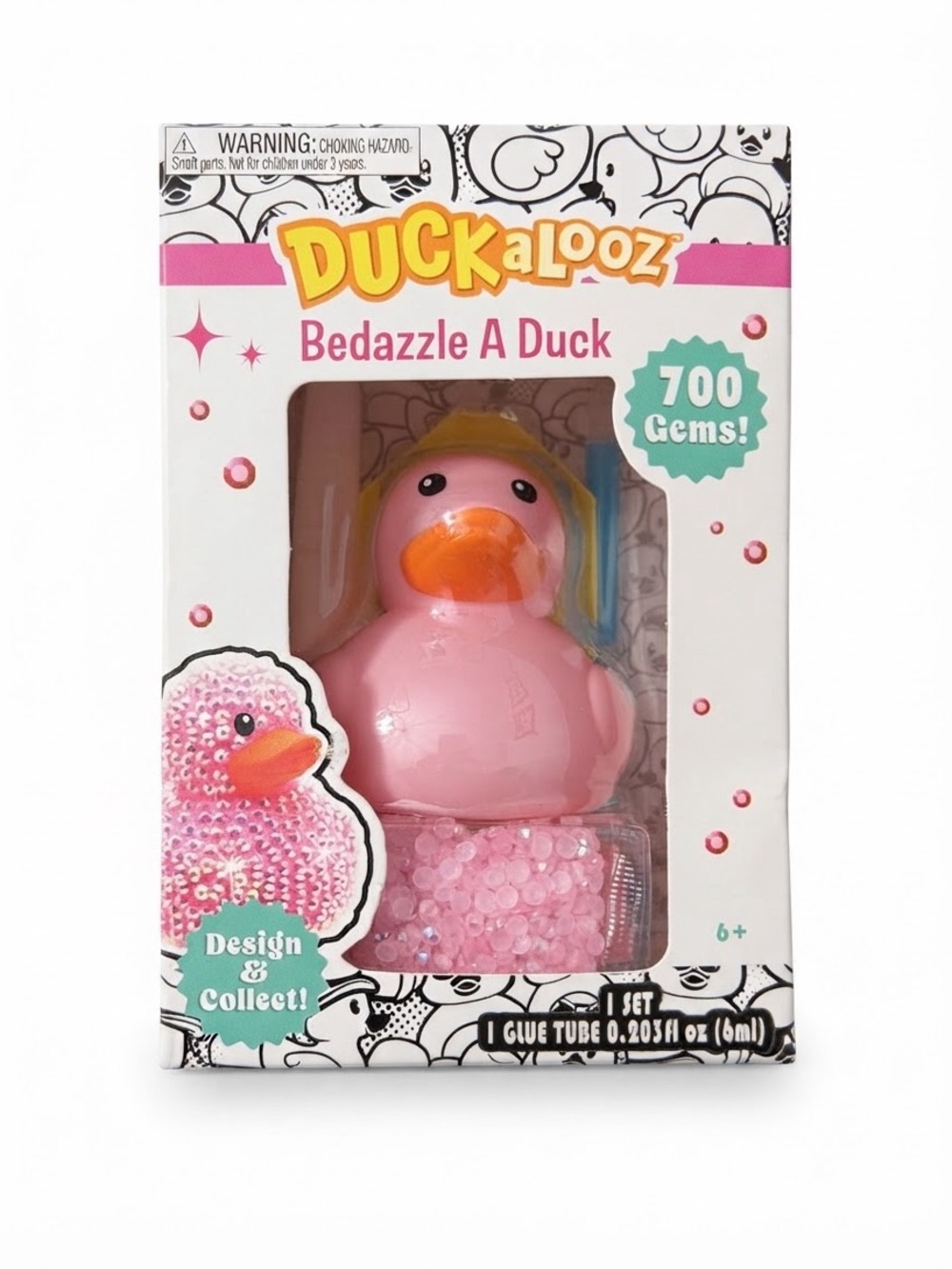 NWT DUCKaLOOZ Bedazzle A Duck Kit Pink Rubber Duck Craft 700 Gems Upgraded DIY